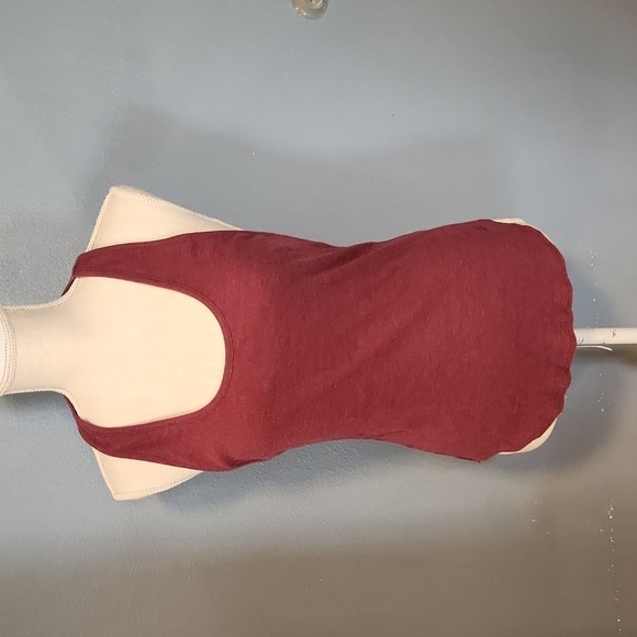 Victoria's Secret Pink ribbed racerback scalloped raw hem tank top - Picture 1 of 6